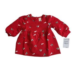 Tucker‎ + Tate Red Chinoise Sparkle Forest Christmas Top Size 3M